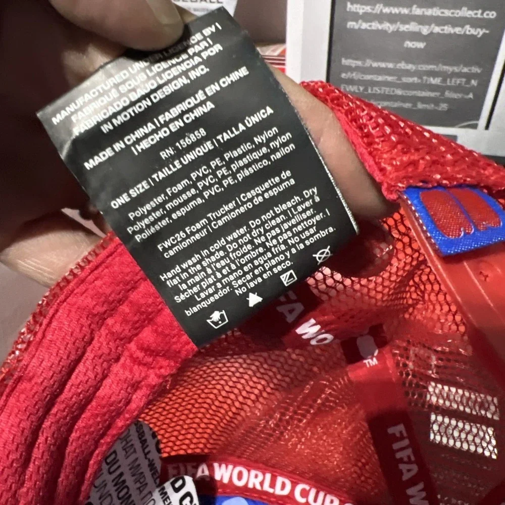 FIFA Can Mex USA Red & Blue Trucker Hat